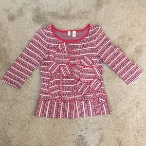 Anthropologie moth hearts and flowers sweater